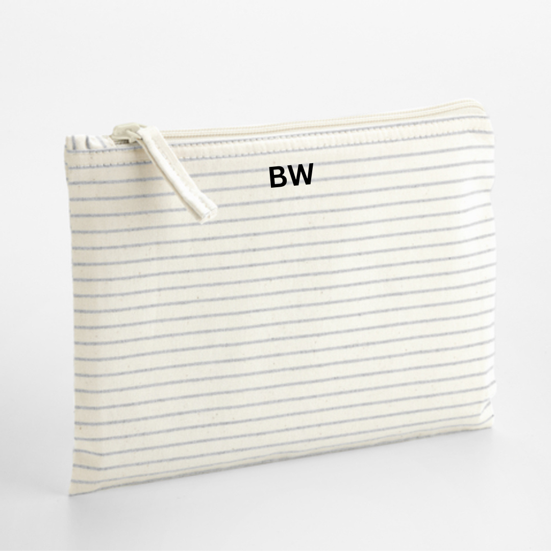 Striped Organic Accessory Bag