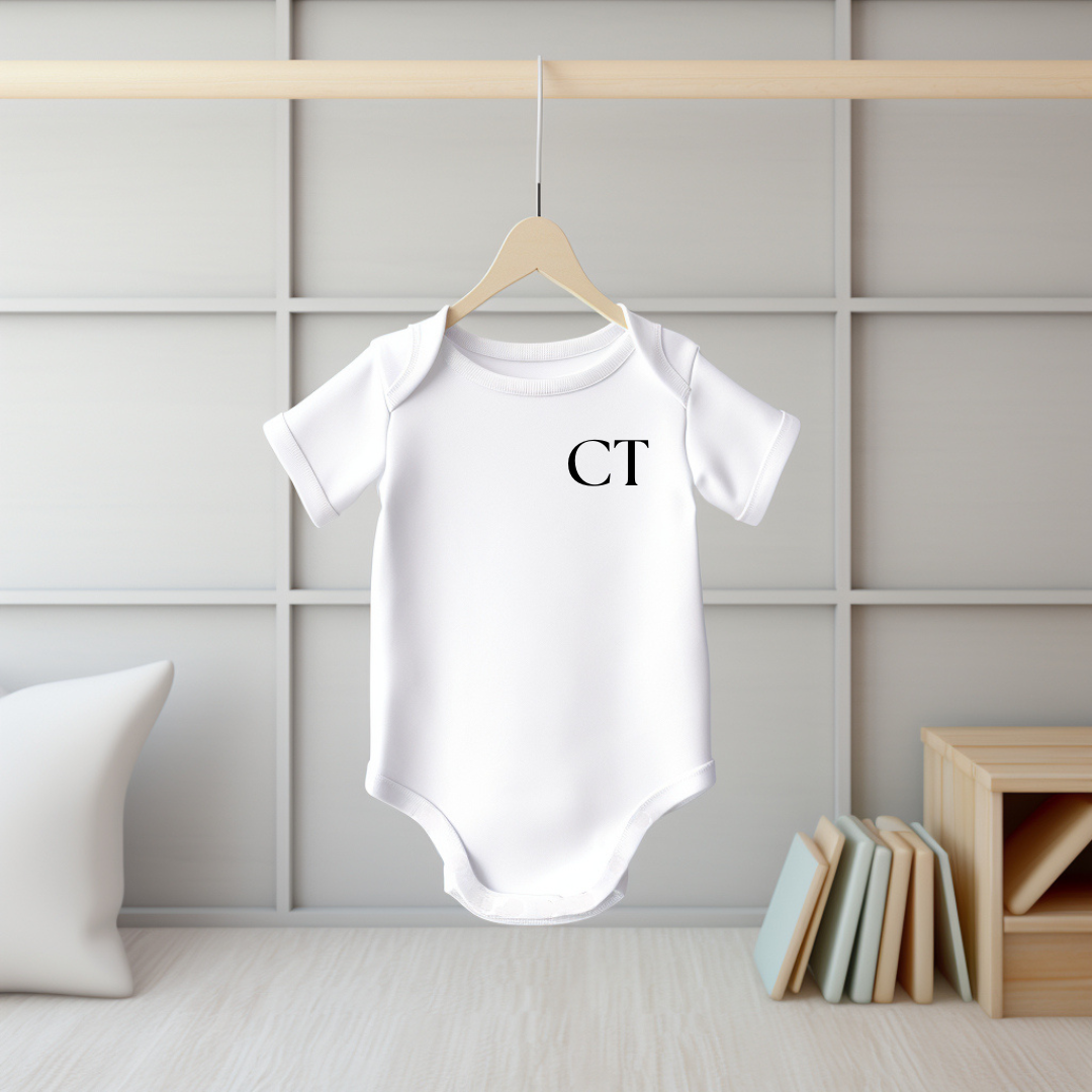 Initials Short Sleeve Baby Vest