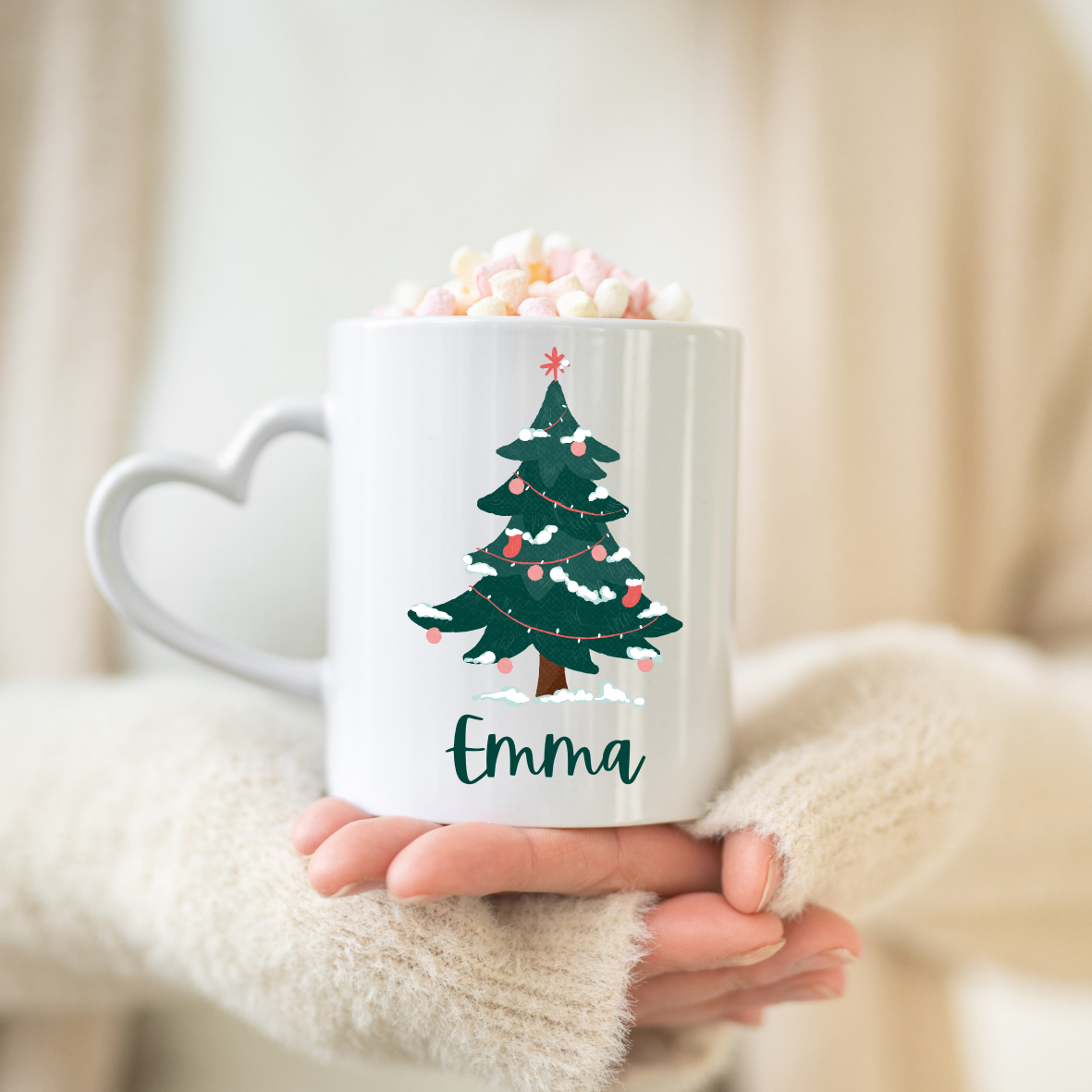 Christmas Tree Personalised Mug