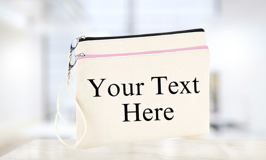 Add your own wording to your make- up bag