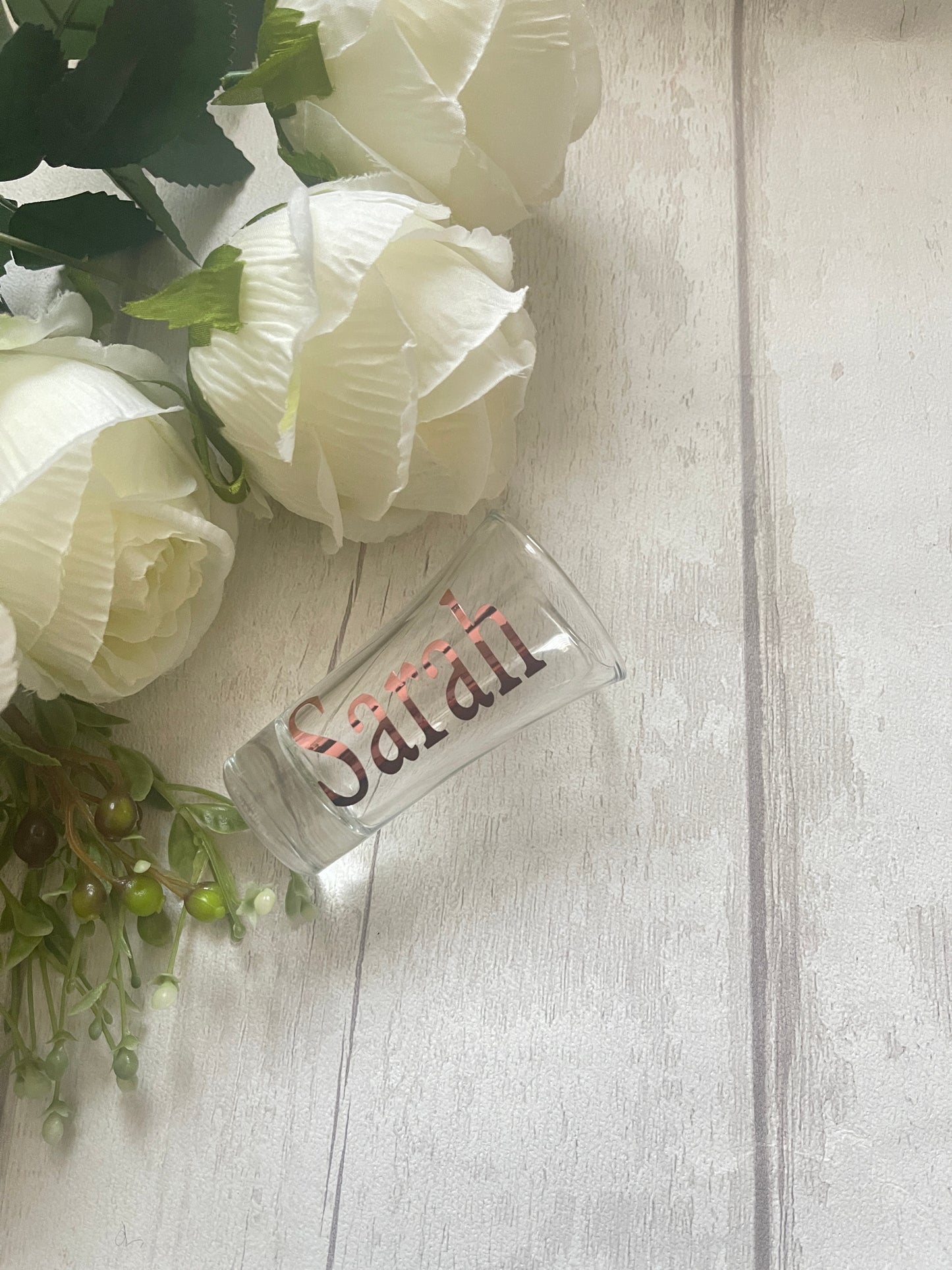 Personalised Name Shot Glass In Bold Font