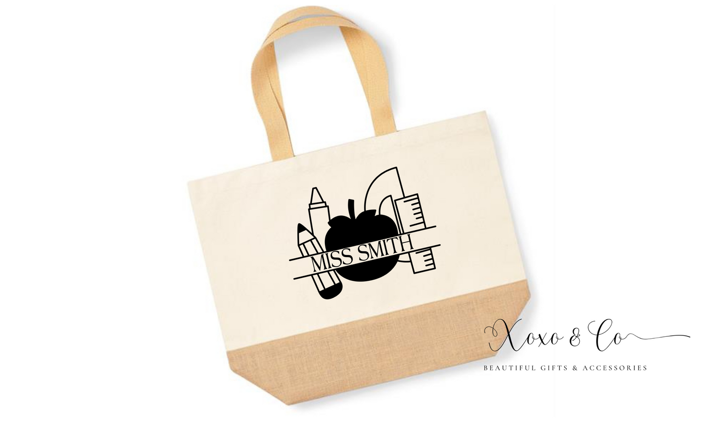 Personalised Teachers Tote Bag