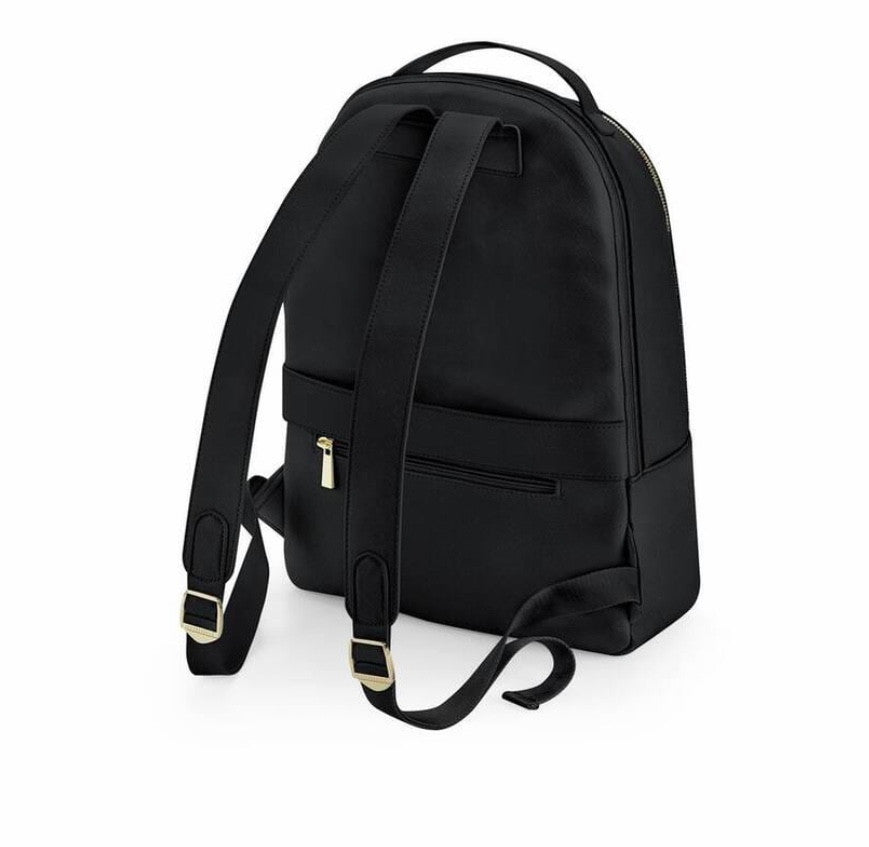 Personalised Initial Backpack In Black